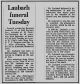 1972 Obituary - Bernard Laubach