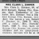 Obituary for CLARA L. ZIMMER (Aged 90)