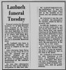 1972 Obituary - Bernard Laubach