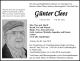 Günter-Clees-Traueranzeige 2018