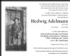 Hedwig-Adelmann-Traueranzeige