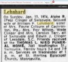 Obit Alpha R Peg Clinger 1974