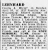 Obit Cecelia Anna Hickey 1961
