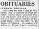 Obit Clara Bucklin Harris Williams