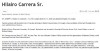 Obit Hilario Carrera