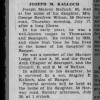 Obituary for Joseph Maxcey KALLOCH