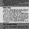 Obituary for Milton Hass (Aged 58)