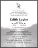 Traueranzeige Edit Legler geb Klein