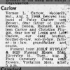 Vernon Louis Carlow Obituary