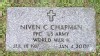 Niven Crawford Chapman headstone