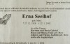 Todesanzeige Erna Seelhof (geb. Merz)