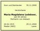 Death Maria Magdalena Ledeboer 2000