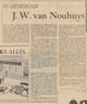 IN MEMORIAM J. W. van Nouhuys
