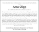 Traueranzeigen von Artur Zipp2