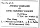 Verlobung Anneke Vuerhard 1940