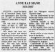 Obit Anne Rae MANK-Kennebec_Journal_2007_01_24_12
