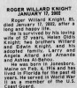 KNIGHT, Roger Willard