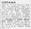Mary Elizabeth LEHNHARD