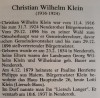 Bio Christian Wilhelm Klein