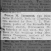 D. M. Thompson & H. Kaleialii Marriage Announcement, Honolulu Advertiser, 8 May 1923