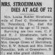 Obituary for Louisa STROEHMANN (Aged 72)