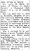 Obit Annie M. Gregory Mank