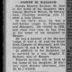 Obituary for Joseph Maxcey KALLOCH