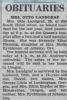 Obit Mrs Otto Landgraf, Died 18 May 1937 Honolulu