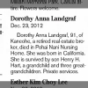 Obituary Dorothy Niepers