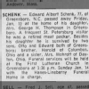 Obituary for Edward Albert SCHENK (Aged 77)