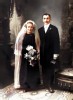 Hochzeitspaar Heinrich Stiller und Hermine geb. Schöndorf 1921-Colorized-Enhanced